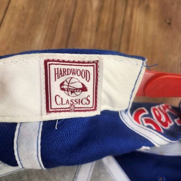 Philadelphia 76ers '47 Hardwood Classics Snapback Hat Cap Blue Red Script Retro - Picture 10 of 12